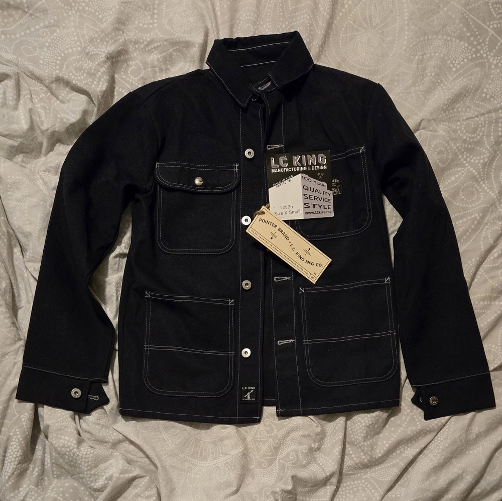LC King x Pointer Brand X-small Navy denim duck chore coat